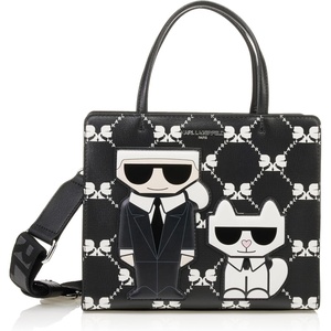 image:imageKARL LAGERFELD Womens Maybelle Choupette SatchelBlackWhite