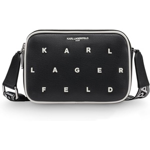 image:imageKARL LAGERFELD Womens Maybelle Logo CrossbodyBlackWhite