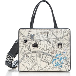 image:imageKARL LAGERFELD Womens Maybelle Love from Paris SatchelTrue Wht Multi Legacy