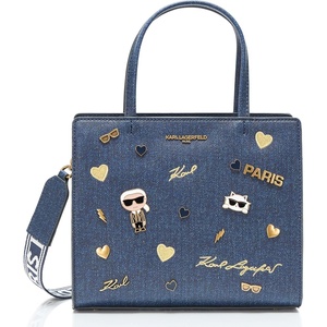 image:imageKARL LAGERFELD Womens Maybelle Pins SatchelDark Denim