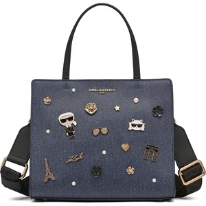 image:imageKARL LAGERFELD Womens Maybelle Pins SatchelDenim