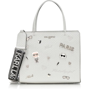 image:imageKARL LAGERFELD Womens Maybelle Pins SatchelSilver