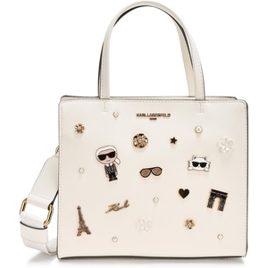 image:imageKARL LAGERFELD Womens Maybelle Pins SatchelSnow White Multi