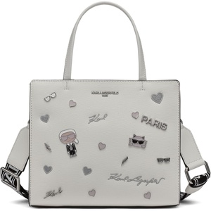 image:imageKARL LAGERFELD Womens Maybelle Pins SatchelWinter White
