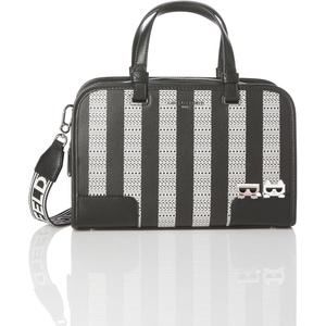 image:imageKARL LAGERFELD Womens Maybelle SatchelBlackWhite