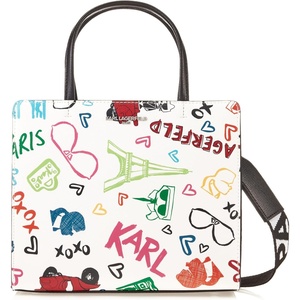 image:imageKARL LAGERFELD Womens Maybelle SatchelBlanc Multi Legacy