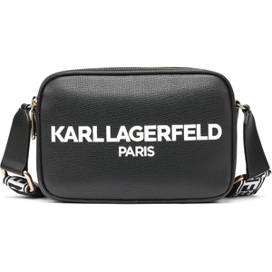 image:imageKARL LAGERFELD Womens Maybelle Solid Crossbody With LogoBlack