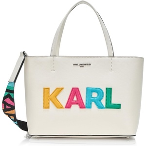 image:imageKARL LAGERFELD Womens Maybelle Tote Bag With LogoWinter WhiteMulti Legacy