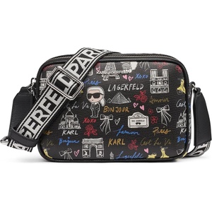 image:imageKARL LAGERFELD Womens Maybelle in Paris CrossbodyBlack Multi Combo