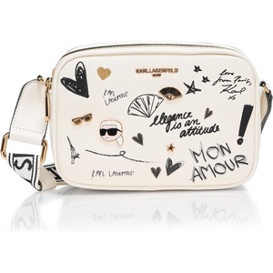 image:imageKARL LAGERFELD Womens Maybelle in Paris CrossbodyWinter White Silver