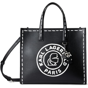 image:imageKARL LAGERFELD Womens Nouveau Printed Tote BagSilverBlack