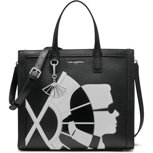 image:imageKARL LAGERFELD Womens Nouveau Printed Tote BagWhiteBlack