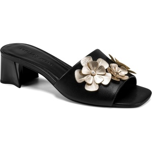 image:imageKARL LAGERFELD Womens Sandreea Block Heeled Sandal With Flower EmbellishmentsBlack
