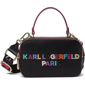image:imageKARL LAGERFELD Womens Simone Camera Crossbody With LogoBlackStud Logo