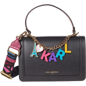 image:imageKARL LAGERFELD Womens Simone Satchel Crossbody With CharmsBlack Multi