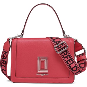 image:imageKARL LAGERFELD Womens Simone Solid Satchel CrossbodyFrench Rose