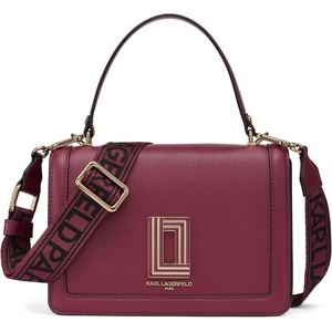 image:imageKARL LAGERFELD Womens Simone Solid Satchel CrossbodyWine