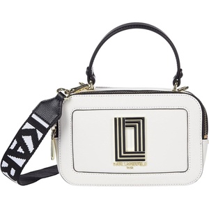 image:imageKARL LAGERFELD Womens Simone Solid Top Zip CrossbodyWinter White