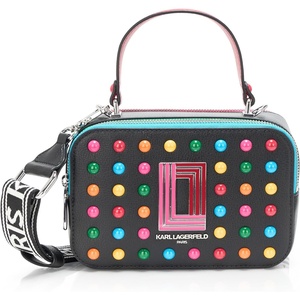 image:imageKARL LAGERFELD Womens Simone Studded Camera CrossbodyBlack Multi