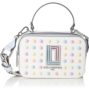 image:imageKARL LAGERFELD Womens Simone Studded Camera CrossbodyIvoryCandy