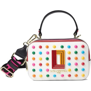 image:imageKARL LAGERFELD Womens Simone Studded Camera CrossbodyWhite Multi Combo
