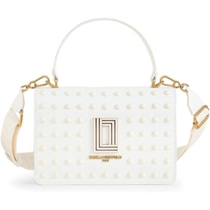 image:imageKARL LAGERFELD Womens Simone Studded Satchel CrossbodyWinter White