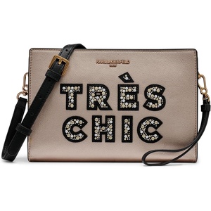 image:imageKARL LAGERFELD Womens Studded Karolina Wallet CrossbodyGold