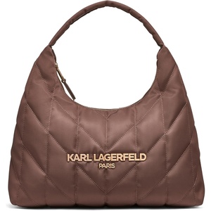 image:imageKARL LAGERFELD Womens Voyage Hobo Bag With LogoDark Chocolate