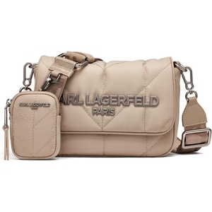 image:imageKARL LAGERFELD Womens Voyage Messenger Bag With Small PouchTruffle