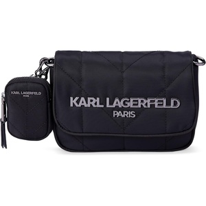 image:imageKARL LAGERFELD Womens Voyage Messenger BagDark BlackGunmetal