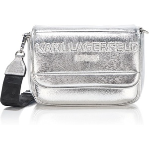 image:imageKARL LAGERFELD Womens Voyage Messenger BagSilver