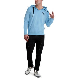 image:imageKARL LAGERFELD mens Hoodie With Rubber Logo French TerryAqua