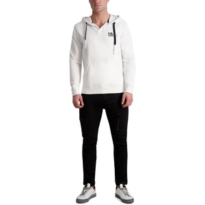image:imageKARL LAGERFELD mens Hoodie With Rubber Logo French TerryWhite