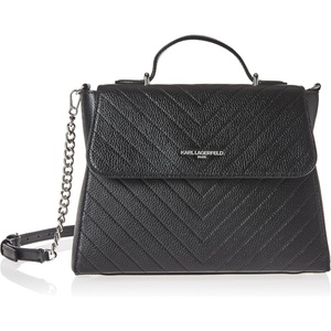 image:imageKARL LAGERFELD womens Charlotte SatchelBlkSilver