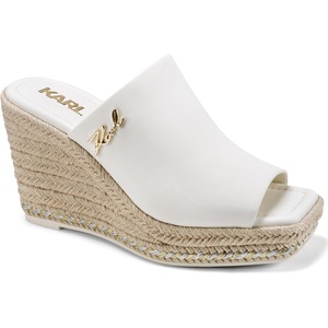 image:imageKARL LAGERFELD womens Clove Wedge Sandal MuleCream