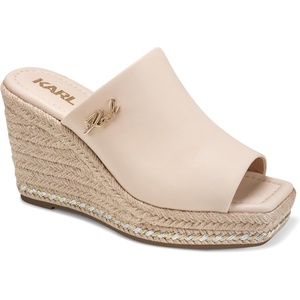 image:imageKARL LAGERFELD womens Clove Wedge Sandal MuleNew Nude