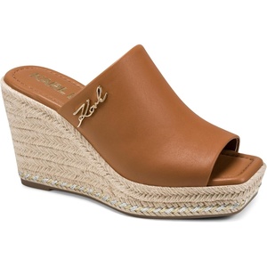 image:imageKARL LAGERFELD womens Clove Wedge Sandal MuleTan