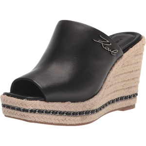 image:imageKARL LAGERFELD womens Corissa Slip on Espadrille Wedge SandalBlack