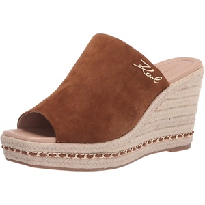 image:imageKARL LAGERFELD womens Corissa Slip on Espadrille Wedge SandalNutmeg