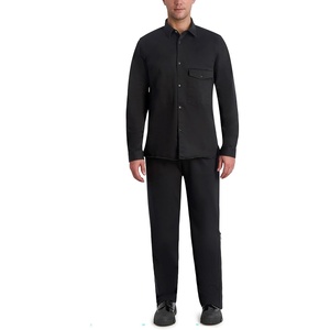 image:imageKarl Lagerfeld Mens 1 Chest Pocket Long Sleeve Stretch Cotton TopBlack