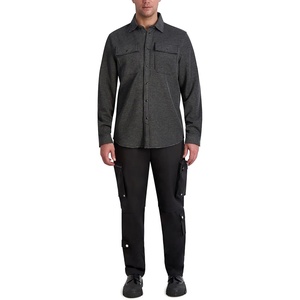 image:imageKarl Lagerfeld Mens Chest Pockets Striped TopBlackGrey