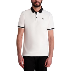 image:imageKarl Lagerfeld Mens Collared Short Sleeve Karl Graphic PoloWhite