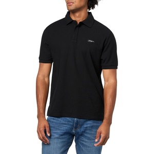 image:imageKarl Lagerfeld Mens Collared Short Sleeve Textured PoloBlack