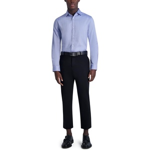 image:imageKarl Lagerfeld Mens Jacquard Chevron Long Sleeve Dress ShirtBlue