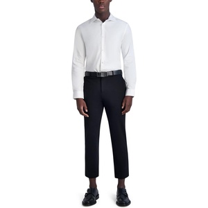 image:imageKarl Lagerfeld Mens Jacquard Chevron Long Sleeve Dress ShirtWhite