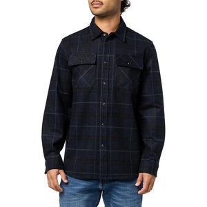 image:imageKarl Lagerfeld Mens Long Sleeve Woven Patterned Collared ShirtNavy