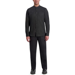 image:imageKarl Lagerfeld Mens Mandarin Collar Long Sleeve Lt Weight ShirtBlack