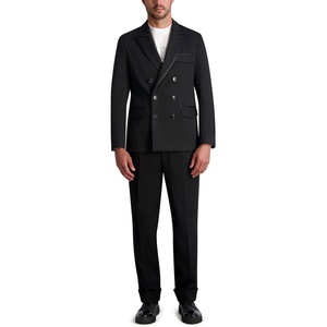 image:imageKarl Lagerfeld Mens Pin Stripe Long Sleeve Double Breasted BlazerBlack
