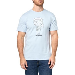 image:imageKarl Lagerfeld Mens Pullover Short Sleeve Character TShirtLight Blue