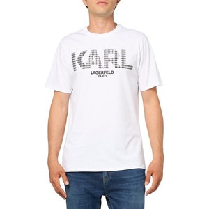 image:imageKarl Lagerfeld Mens Pullover Short Sleeve Karl Text Logo TShirtSoft White